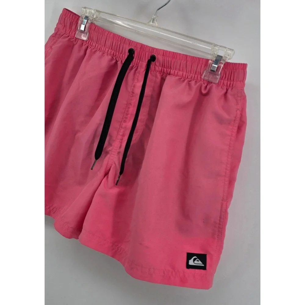Quiksilver Mens Size M Pink Board Shorts Swim Trunks Beach Summer Surfwear